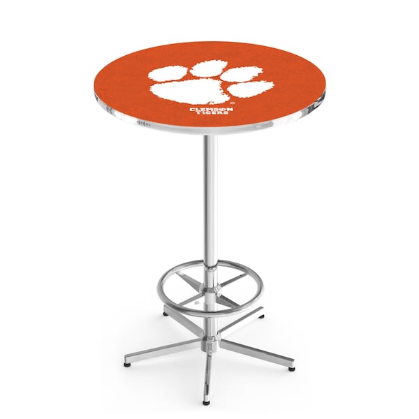 42" Chrome Clemson Pub Table